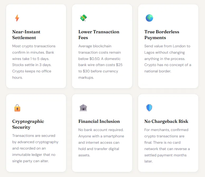 Advantages Biggest Advantages of Using Crypto Instead of Cash