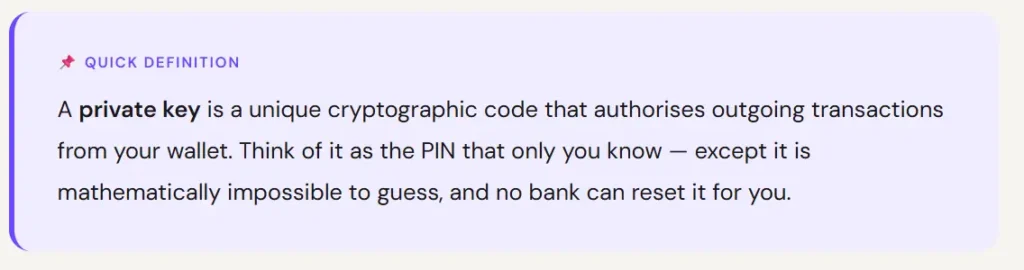 Private Key Definition of private key in crypto