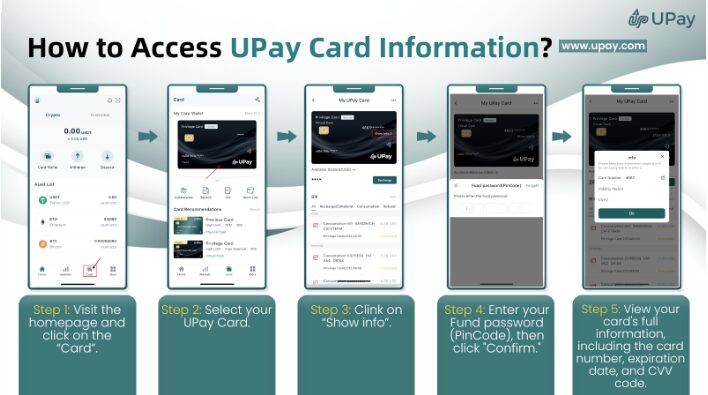 guideline on how to access UPay card information
