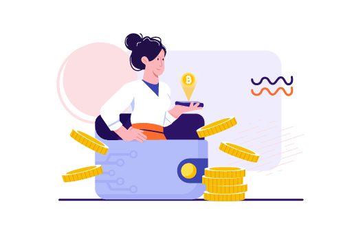 cryptocurrency wallet illustration