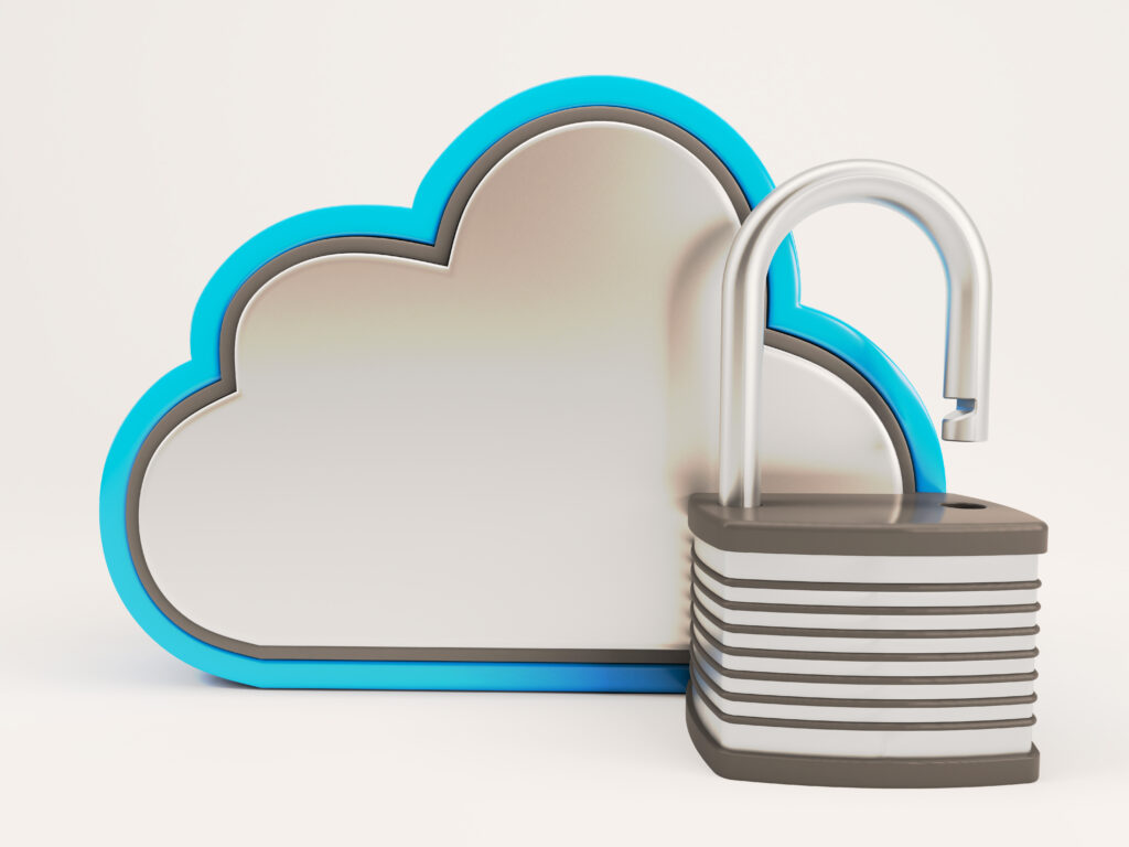 Icloud and padlock