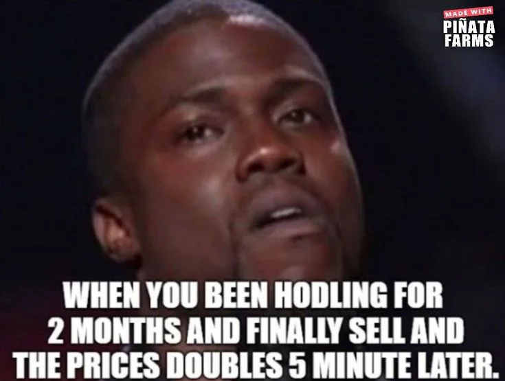HODLing is not for teh weak, crypto meme