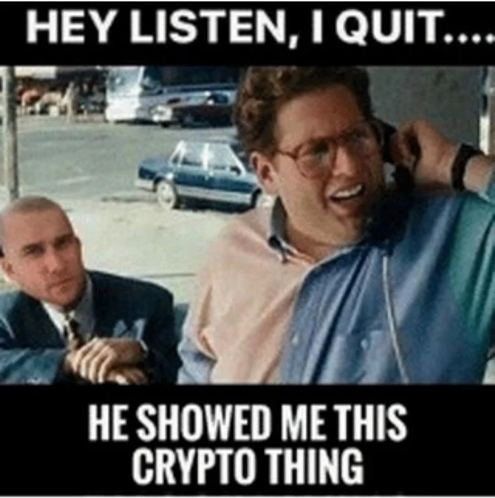 from suit and tie to crypto guy