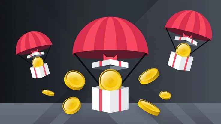 an Image of several hot air balloons with coins in them