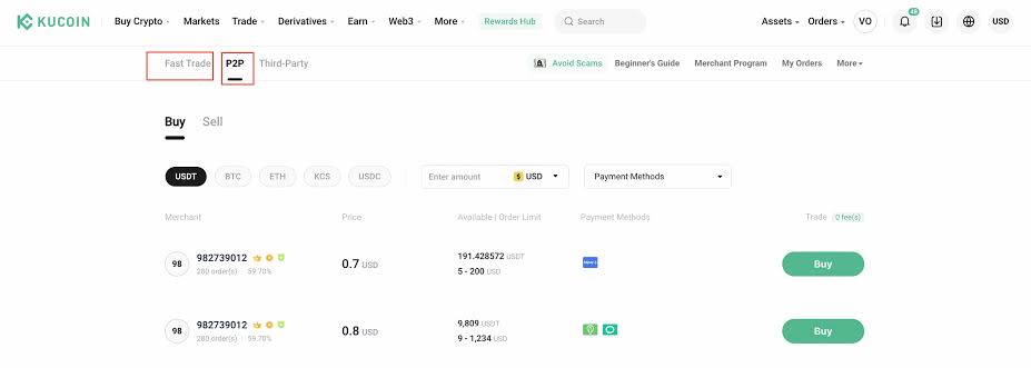 Kucoin dashboard