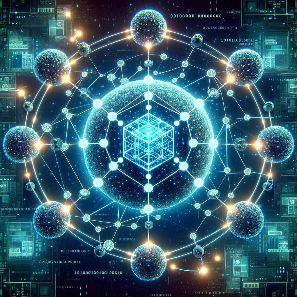an illustration that represents the consensus mechanism in blockchain