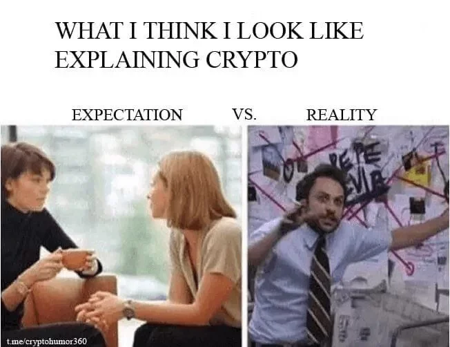 What it looks like trying to explain the blockchain to a room full of people who just want to drink wine.