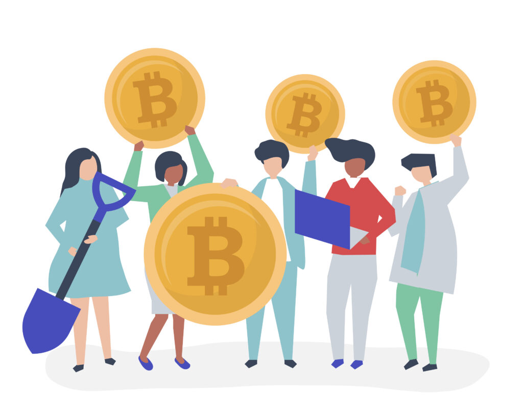 Investors investing in bitcoins