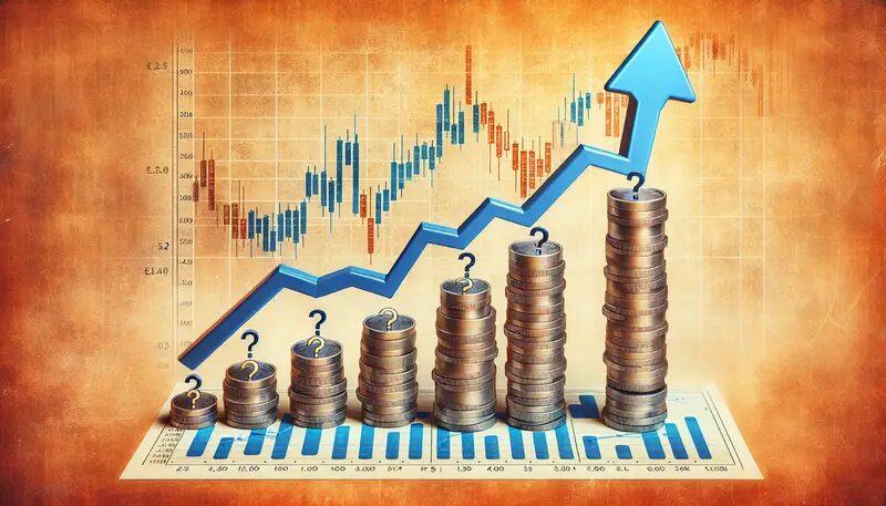 Illustration of an uptrend in the cryptocurrency market