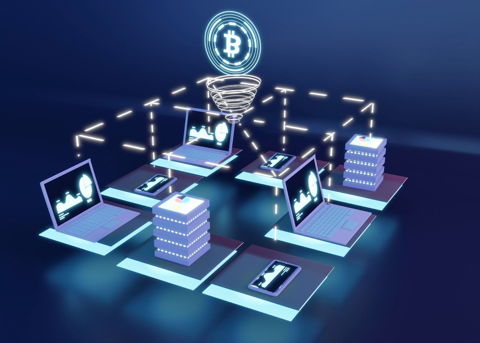 3D Cryptocurrency rendering 