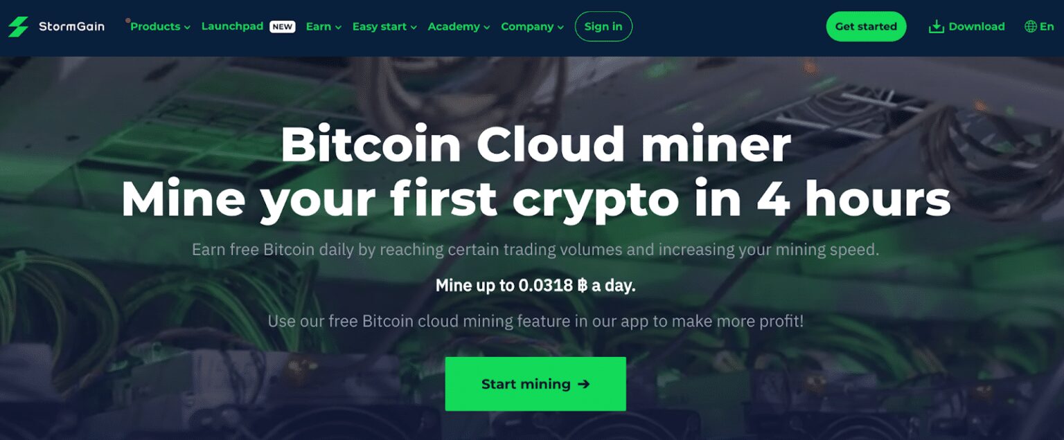 Stormgain Dashboard 