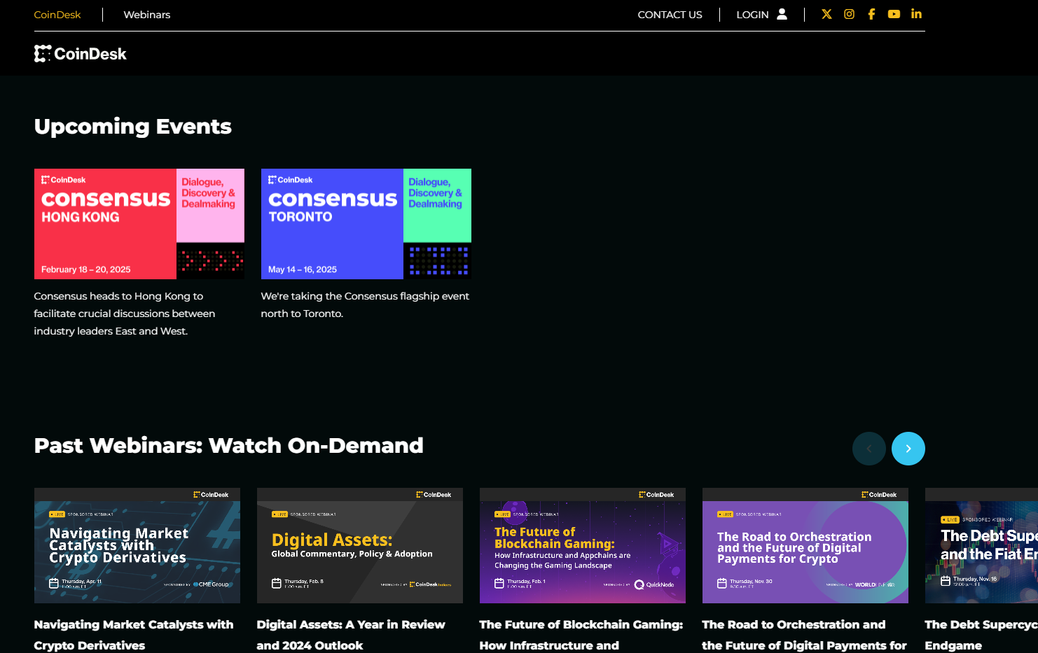 Coindesk website