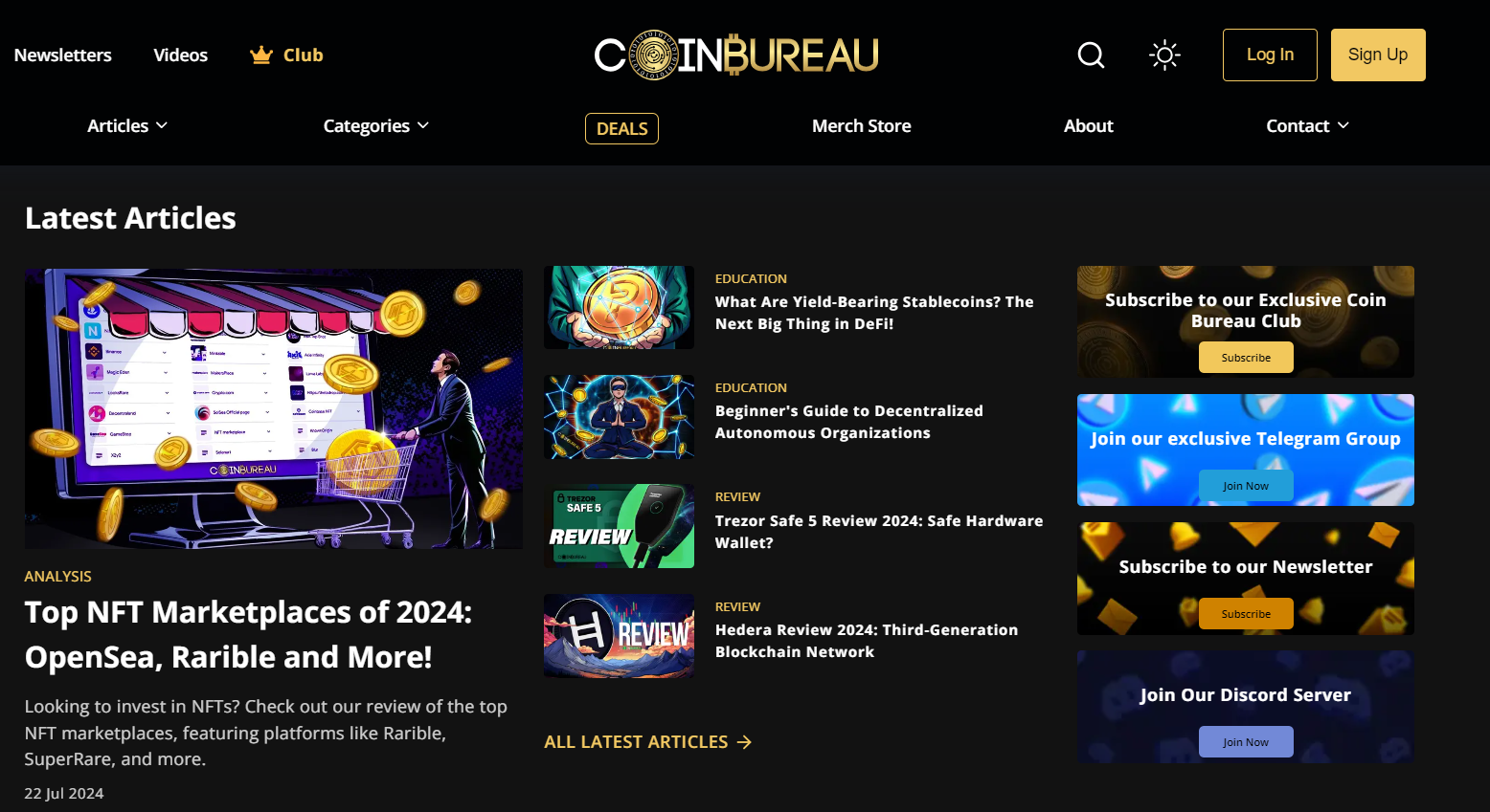 Coinbureau website