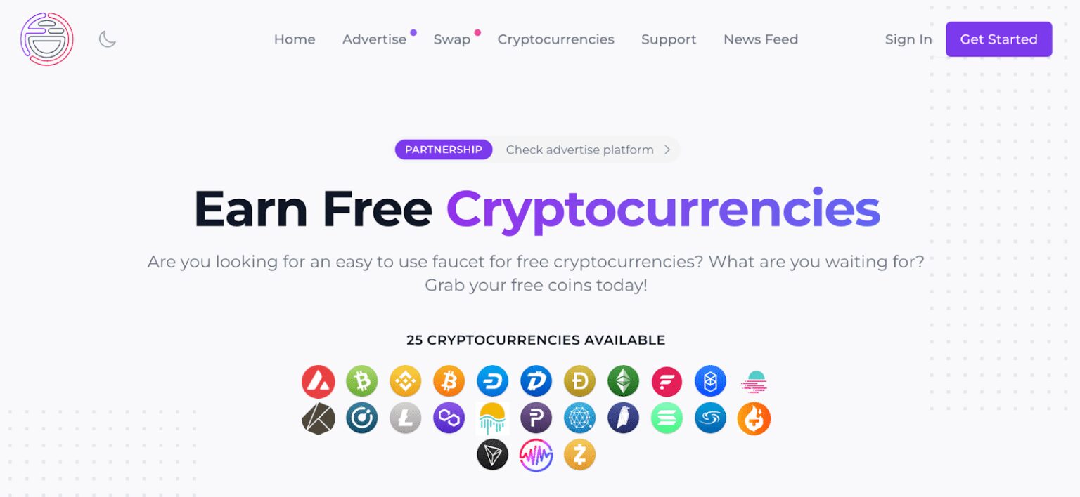 Faucetcrypto.com Dashboard 