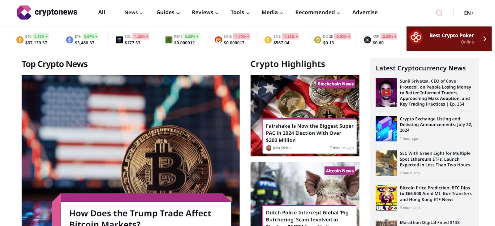  Cryptonews.com website