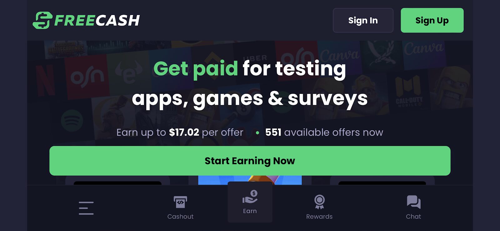 FreeCash Dashboard 