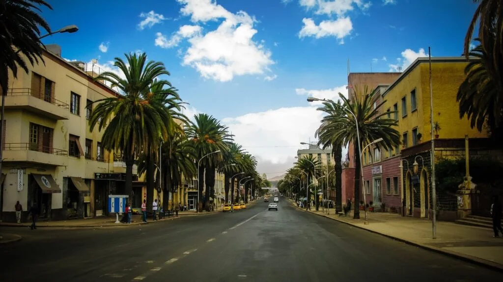 An image taken across Eritrea’s capital city, Asmara
