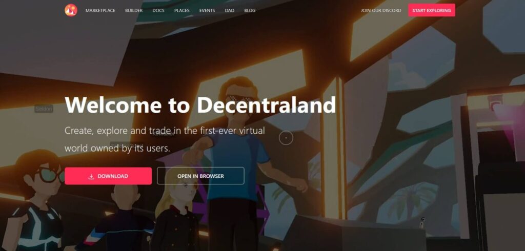 Decentralandダッシュボード