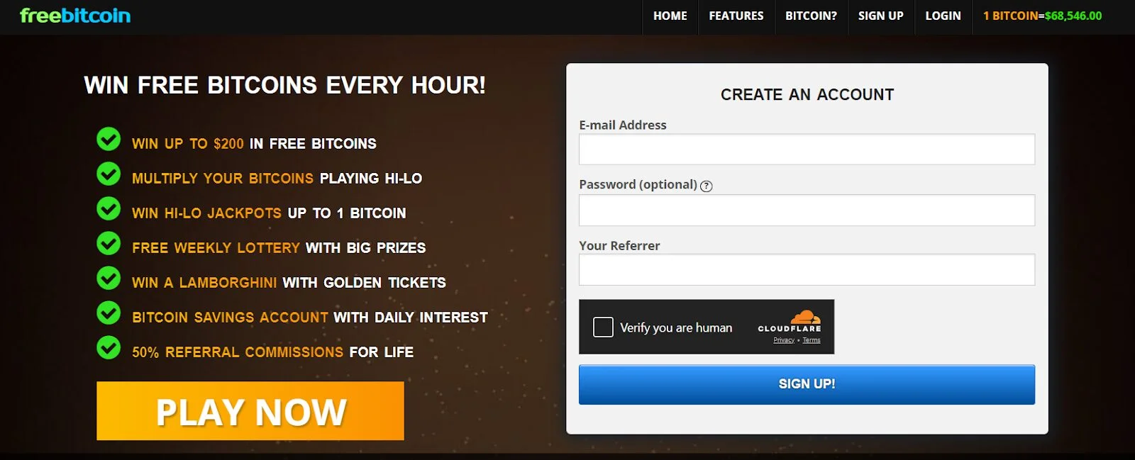 FreeBitco.in Dashboard