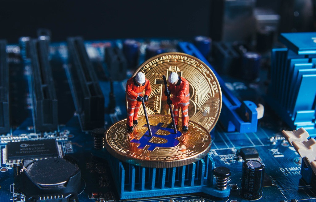 A conceptual image of Bitcoin mining