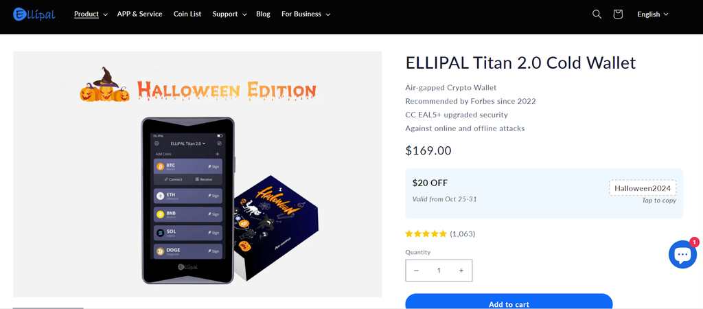 Ellipal Titan cryptowallet