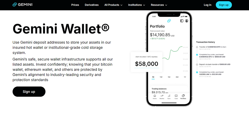 Gemini crypto-wallet