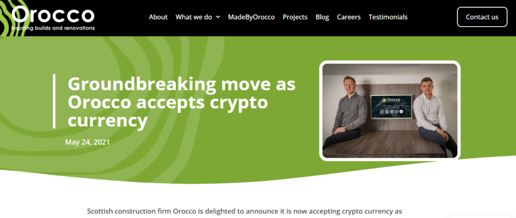 Orocco accept crypto