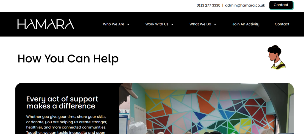 Screenshot Hamara Homepage