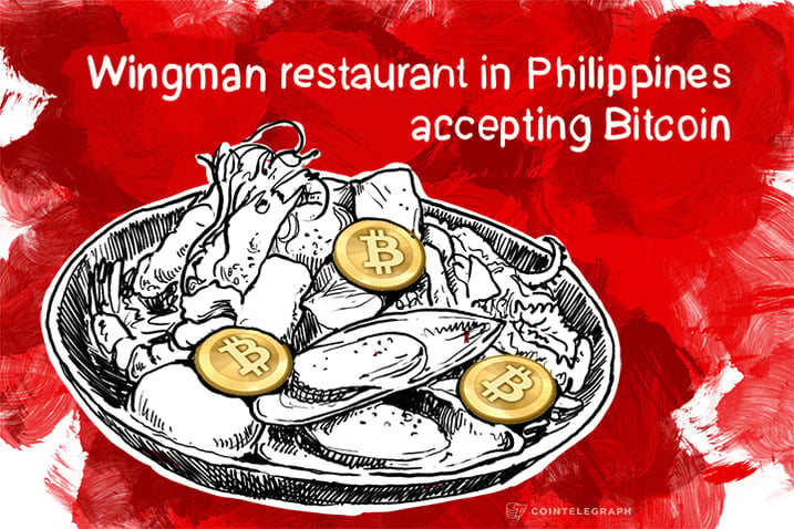An image illustration of Wingman restaurants now accepting Bitcoin by CoinTelegraph