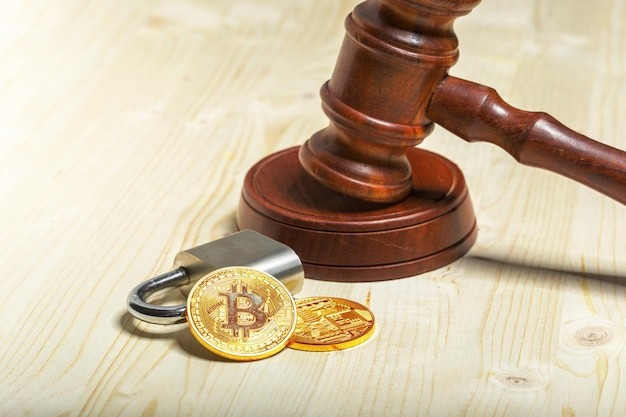 Bitcoin next to gravel