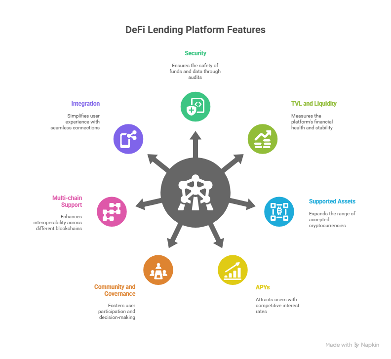 DeFi lending platform features
