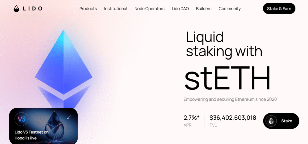 Lido homepage