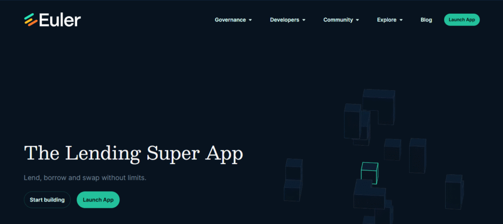 Euler Finance homepage
