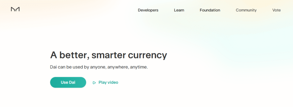 MakerDAO homepage