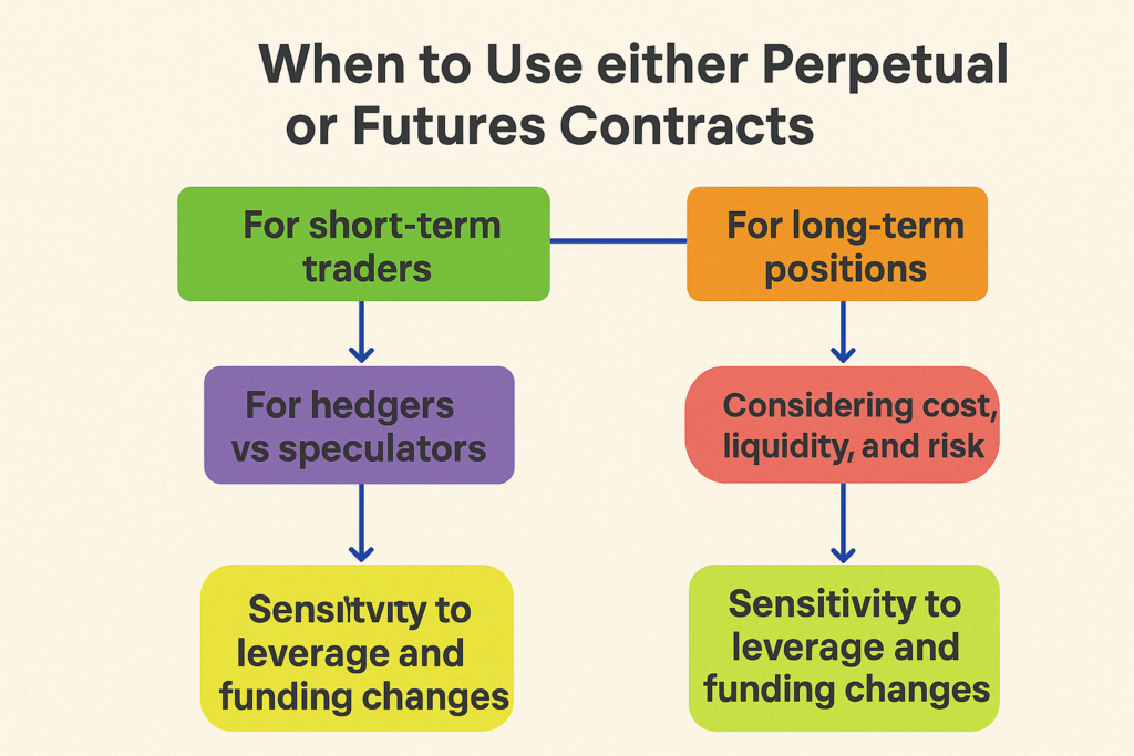 Image showing when to use the perpetual or futures contracts