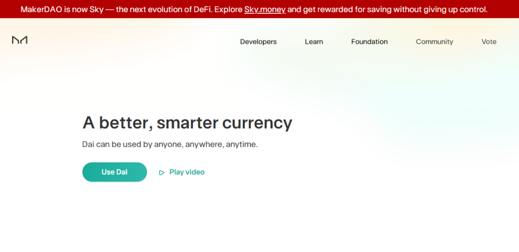 MakerDao homepage