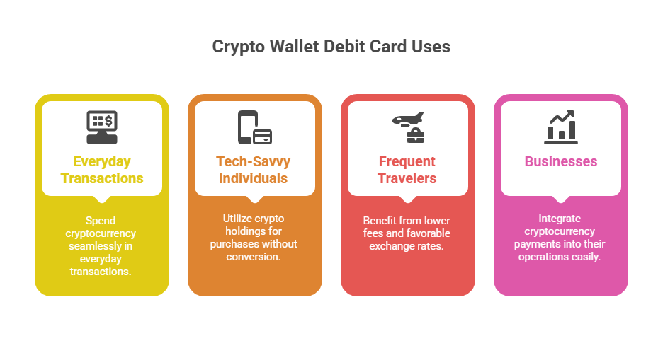 Crypto wallet debit card uses