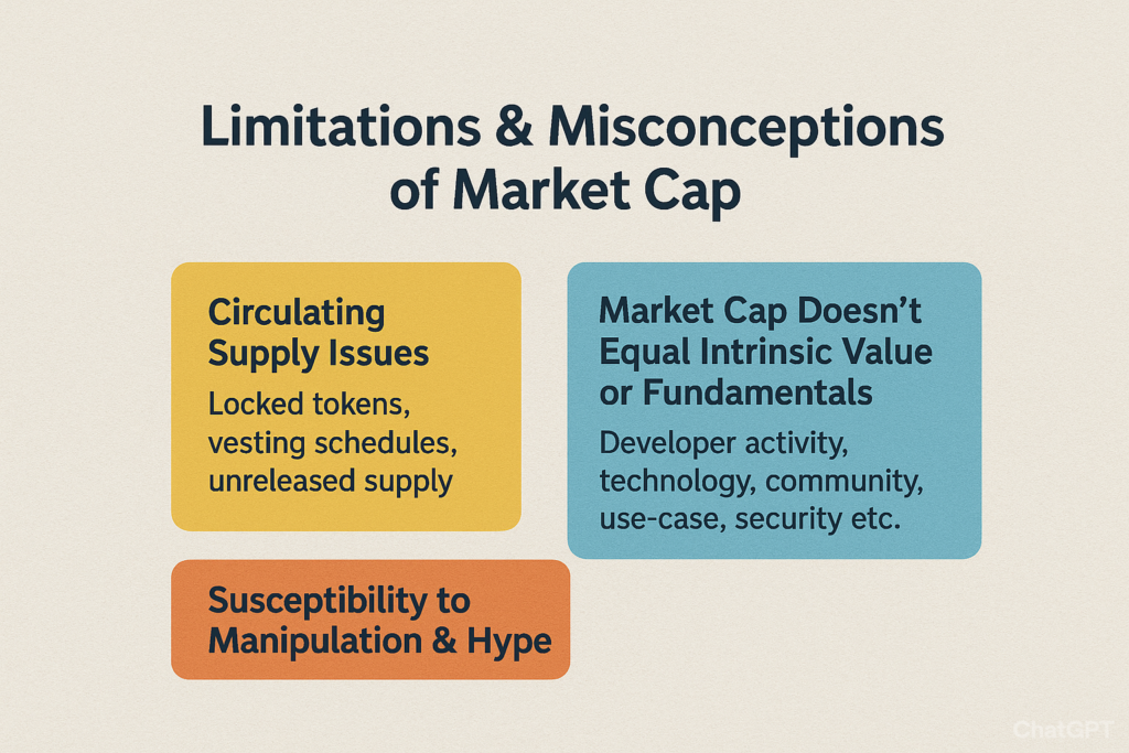 Image showing the limitations and misconceptions of market cap