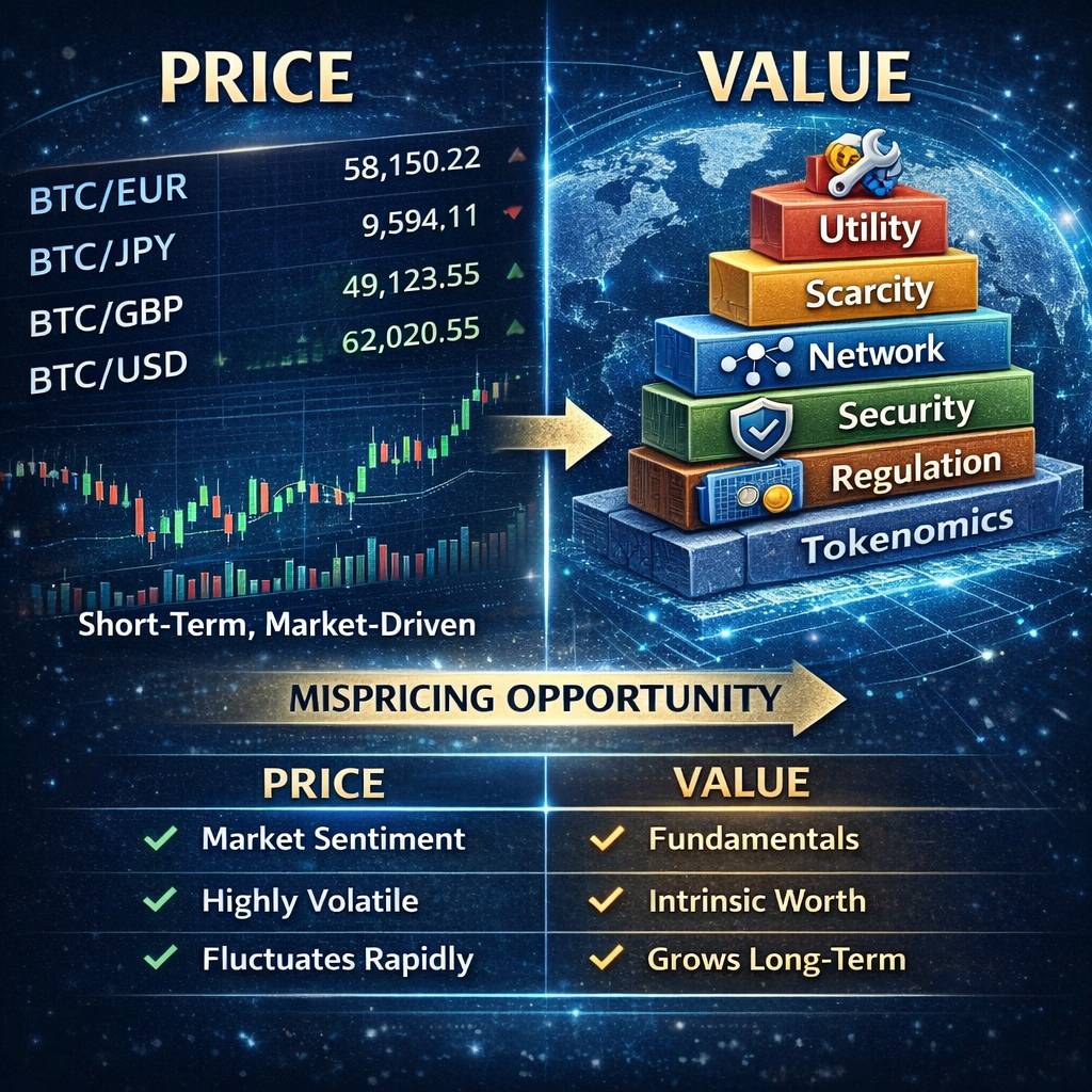 Price vs value in crypto