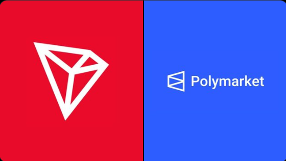 Tron and Polymarket logo