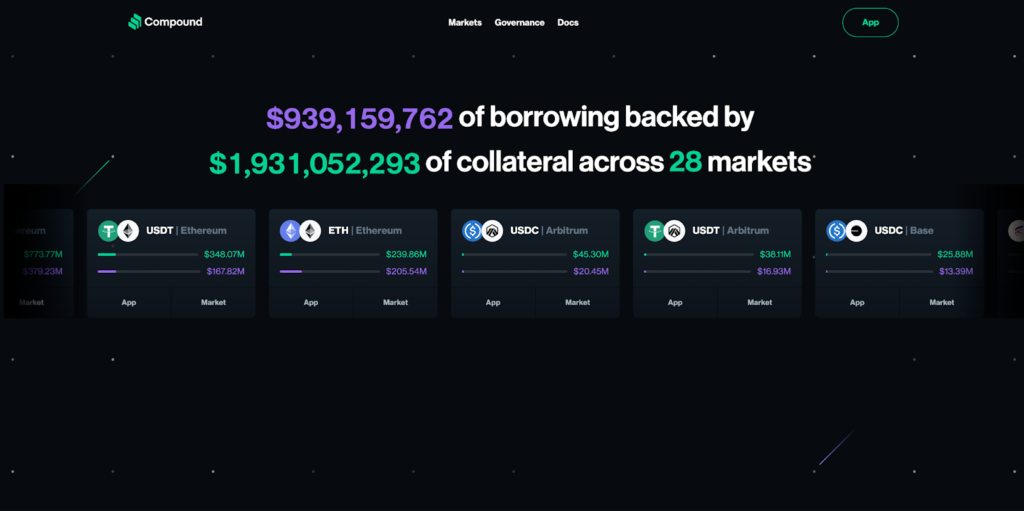 Compound homepage interface