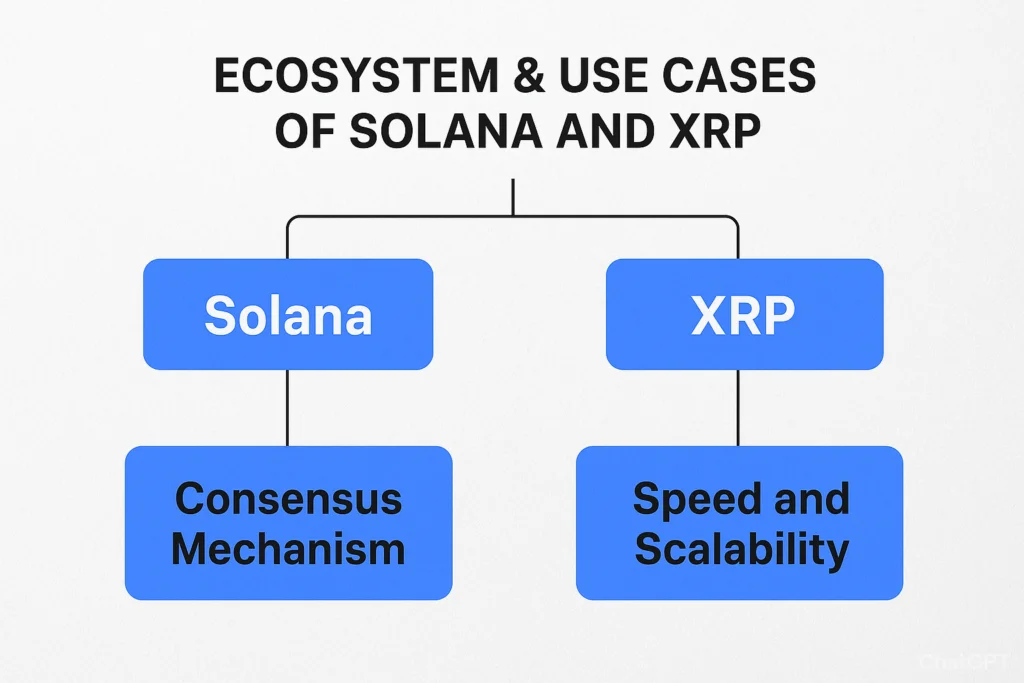 Image showing Ecosystem and Use cases of Solana and XRP