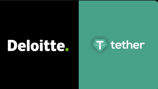 Deloitte and tether logo