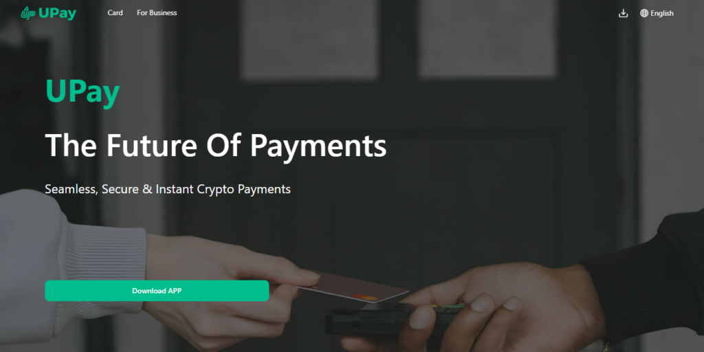Интерфейс главной страницы UPay