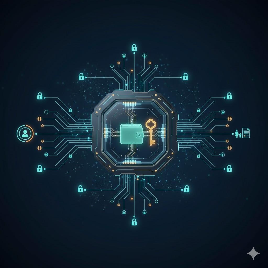 illustration showing blockchain connections highlighting the importance of secure access.