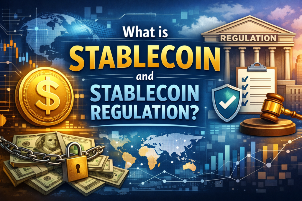 Image showing the text “what is Stablecoin and stablecoin regulation