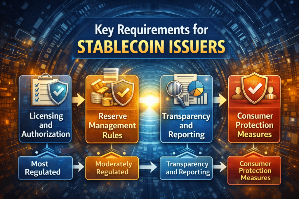 Image showing the key requirements for stablecoin issuers