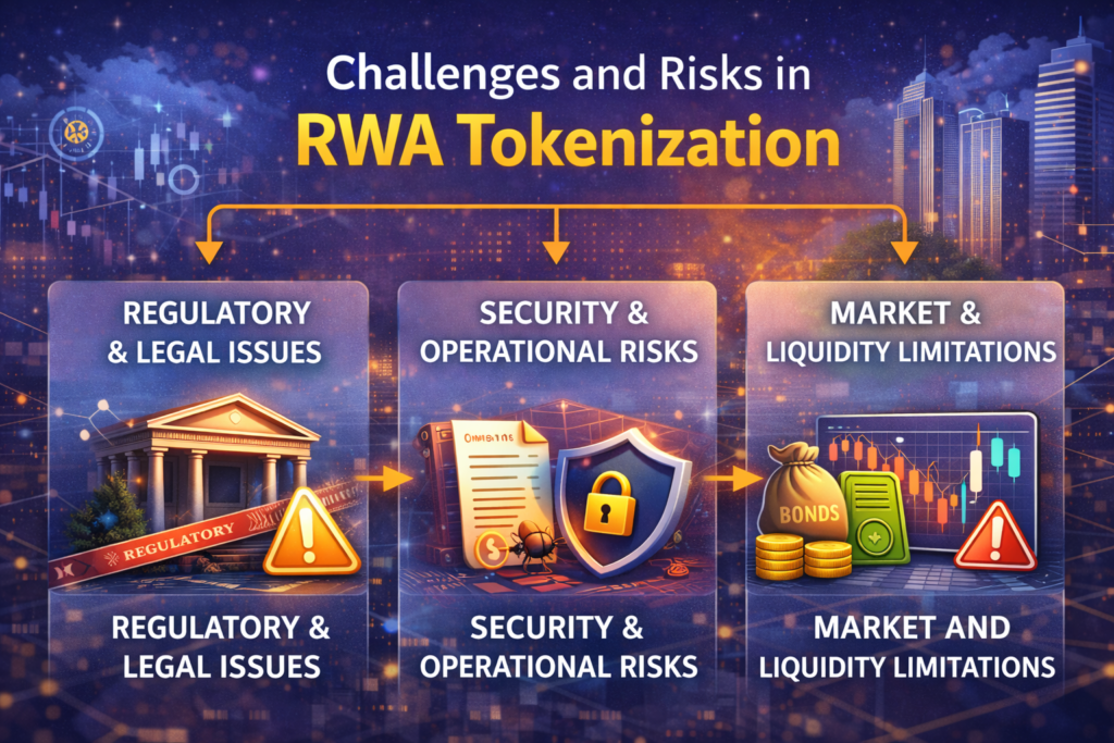 Image showing the challenges and risks of RWA Tokenization