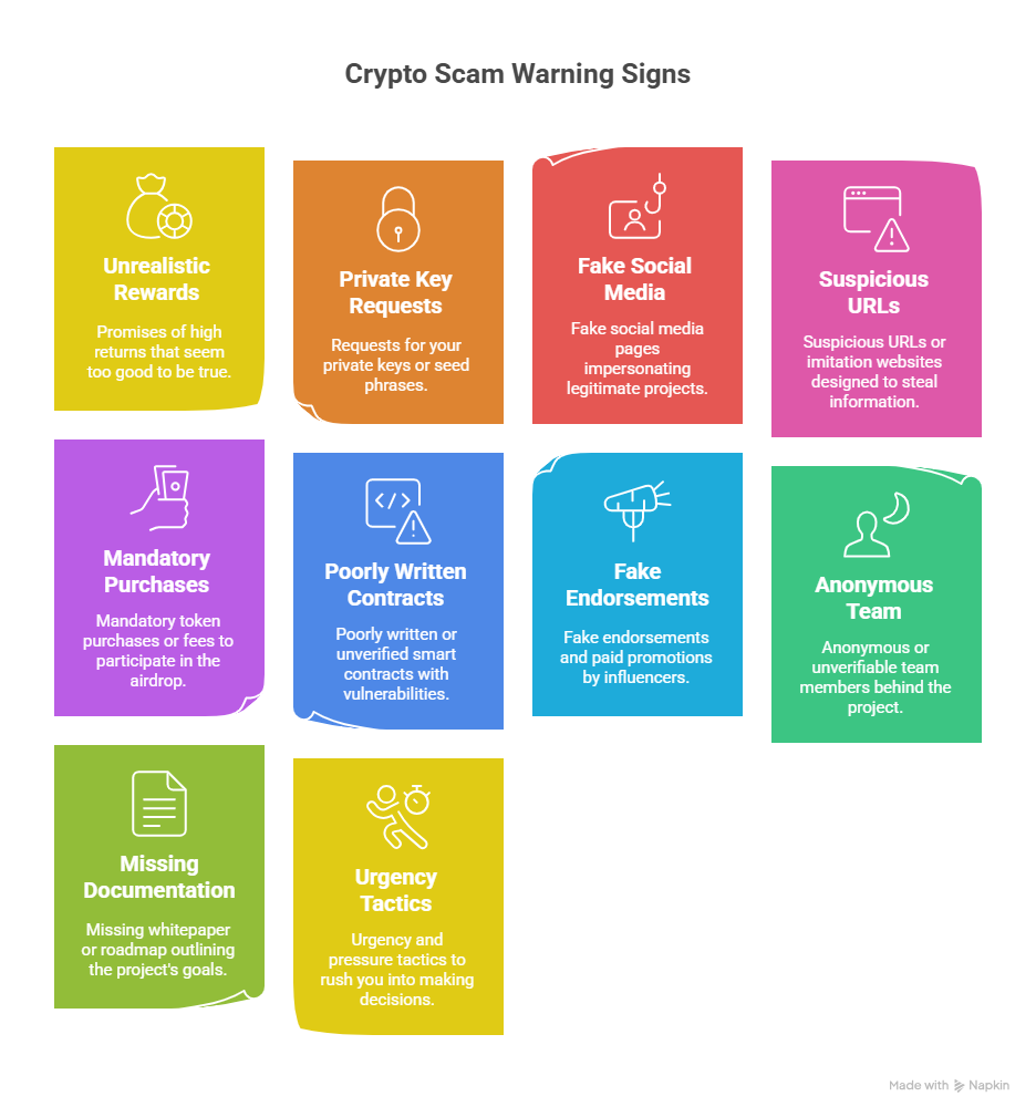 10 Signs an Airdrop Is a Scam