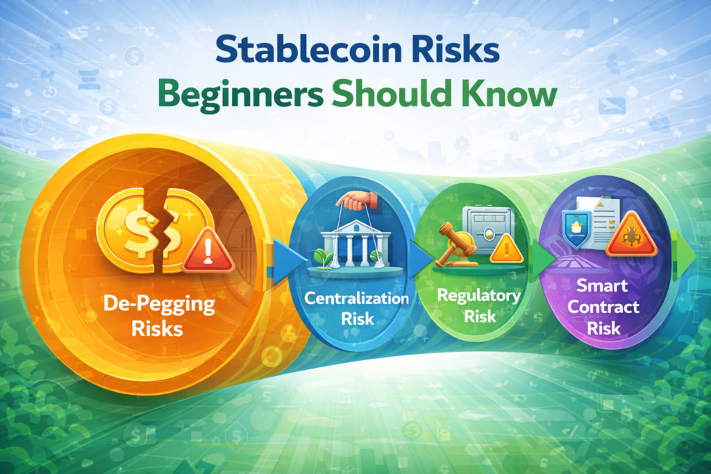 Image showing various stable coin risks beginners should should